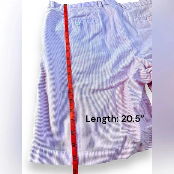 Peter Millar 38 Mens Shorts‎ 8.5" Inseam Pink Pinstripe Preppy Flat Front Golf - Picture 7 of 7